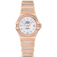 Replica Omega Constellation Automatic Chronometer 27mm Mother of Pearl Dial Diamond Rose Gold Women‘s Watch 123.55.27.20.55.004