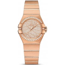 Replica Omega Constellation Co-Axial Master Chronometer Diamond Dial Rose Gold Women‘s Watch 123.55.27.20.55.006