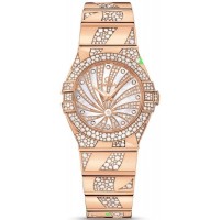 Replica Omega Constellation Quartz 27mm Mother of Pearl Dial Diamond Rose Gold Women‘s Watch 123.55.27.60.55.011