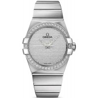 Replica Omega Constellation Co-Axial Master Chronometer Diamond Dial White Gold Women‘s Watch 123.55.38.20.99.001