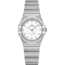 Replica Omega Constellation Manhattan Quartz 25mm Mother of Pearl Dial Diamond Women‘s Watch 131.10.25.60.55.001