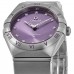 Replica Omega Constellation Quartz 28 MM Purple Diamond Dial Steel Women‘s Watch 131.10.28.60.60.002