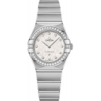 Replica Omega Constellation Manhattan Quartz 25mm Silver Dial Diamond Women‘s Watch 131.15.25.60.52.001