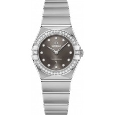 Replica Omega Constellation Manhattan Quartz 25mm Grey Dial Diamond Women‘s Watch 131.15.25.60.56.001