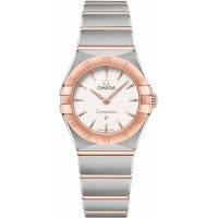 Replica Omega Constellation Manhattan Quartz 25mm Silver Dial Rose Gold and Women‘s Watch 131.20.25.60.02.001