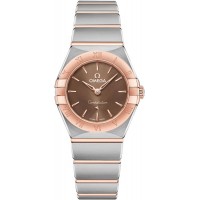 Replica Omega Constellation Manhattan Quartz 25mm Brown Dial Rose Gold and Women‘s Watch 131.20.25.60.13.001