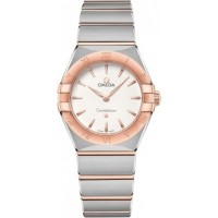 Replica Omega Constellation Manhattan Quartz 28mm Silver Dial Rose Gold and Women‘s Watch 131.20.28.60.02.001