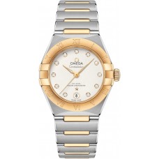 Replica Omega Constellation Manhattan Chronometer 29mm Silver Dial Diamond Yellow Gold and Women‘s Watch 131.20.29.20.52.002