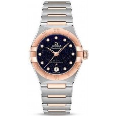 Replica Omega Constellation Manhattan Chronometer 29mm Blue Dial Diamond Rose Gold and Women‘s Watch 131.20.29.20.53.002