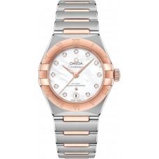 Replica Omega Constellation Manhattan Chronometer 29mm Mother of Pearl Dial Diamond Rose Gold and Women‘s Watch 131.20.29.20.55.001