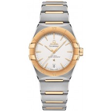 Replica Omega Constellation Co-Axial Master Chronometer Silver Dial Yellow Gold and Men‘s Watch 131.20.36.20.02.002