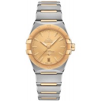 Replica Omega Constellation Co-Axial Master Chronometer Champagne Dial Yellow Gold and Men‘s Watch 131.20.36.20.08.001