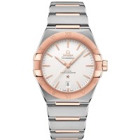 Replica Omega Constellation Co-Axial Master Chronometer Silver Dial Rose Gold and Men‘s Watch 131.20.39.20.02.001