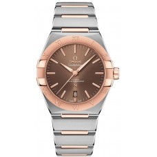 Replica Omega Constellation Co-Axial Master Chronometer Brown Dial Rose Gold and Men‘s Watch 131.20.39.20.13.001