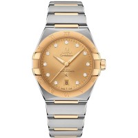 Replica Omega Constellation Co-Axial Master Chronometer Champagne Diamond Dial Yellow Gold and Men‘s Watch 131.20.39.20.58.001