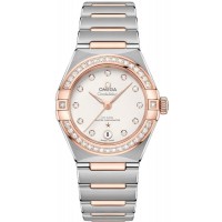 Replica Omega Constellation Manhattan Chronometer 29mm Silver Dial Diamond Rose Gold and Women‘s Watch 131.25.29.20.52.001