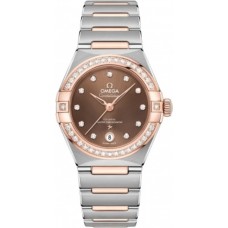 Replica Omega Constellation Manhattan Chronometer 29mm Brown Dial Diamond Rose Gold and Women‘s Watch 131.25.29.20.63.001