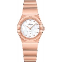 Replica Omega Constellation Manhattan Quartz 25mm Mother of Pearl Dial Diamond Rose Gold Women‘s Watch 131.50.25.60.55.001