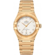 Replica Omega Constellation Manhattan Chronometer 29mm Silver Dial Diamond Yellow Gold Women‘s Watch 131.50.29.20.52.002