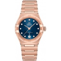 Replica Omega Constellation Manhattan Chronometer 29mm Blue Dial Diamond Rose Gold Women‘s Watch 131.50.29.20.53.001