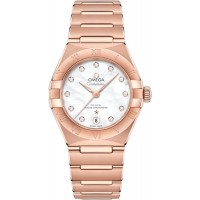 Replica Omega Constellation Manhattan Chronometer 29mm Mother of Pearl Dial Diamond Rose Gold Women‘s Watch 131.50.29.20.55.001