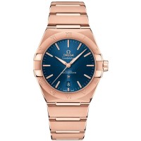 Replica Omega Constellation Co-Axial Master Chronometer Blue Dial Sedna Gold Men‘s Watch 131.50.39.20.03.001