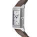 Replica Jaeger LeCoultre Reverso Classic Large Duoface Small Seconds Silver and Black Dial Brown Men‘s Watch 3848422