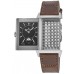 Replica Jaeger LeCoultre Reverso Classic Large Duoface Small Seconds Silver and Black Dial Brown Men‘s Watch 3848422