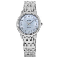 Replica Omega De Ville Prestige Blue Mother of Pearl Diamond Dial Women‘s Watch 424.10.27.60.57.001