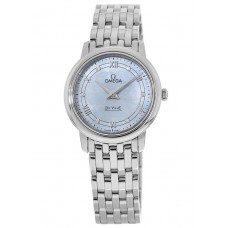 Replica Omega De Ville Prestige Blue Mother of Pearl Diamond Dial Women‘s Watch 424.10.27.60.57.001