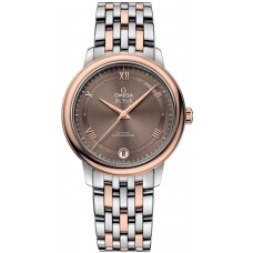 Replica Omega De Ville Prestige Co-Axial 32.7mm Brown Dial Rose Gold and Steel Women‘s Watch 424.20.33.20.13.001