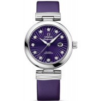 Replica Omega De Ville Ladymatic Purple Diamond Dial Women‘s Watch 425.32.34.20.60.001