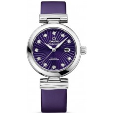 Replica Omega De Ville Ladymatic Purple Diamond Dial Women‘s Watch 425.32.34.20.60.001