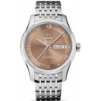 Replica Omega De Ville Hour Vision Annual Calendar Bronze Dial Steel Men‘s Watch 433.10.41.22.10.001