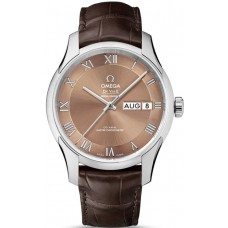 Replica Omega De Ville Hour Vision Annual Calendar Bronze Dial Men‘s Watch 433.13.41.22.10.001