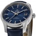 Replica Omega De Ville Hour Vision Automatic Blue Dial Blue Leather Men‘s Watch 433.33.41.21.03.001