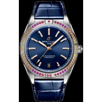 Replica Breitling Chronomat Automatic 36 South Sea Blue Dial Women‘s Watch A10380611C1P1