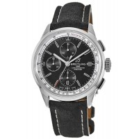 Replica Breitling Premier Chronograph 42 Black Dial Black Nubuck Men‘s Watch A13315351B1X1