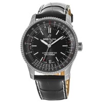 Replica Breitling Navitimer 1 Automatic 38 Black Dial Crocodile Strap Men‘s Watch A17325241B1P2