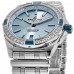 Replica Breitling Super Chronomat Automatic 38 Light Blue Dial Diamond Steel Women‘s Watch A17356531C1A1