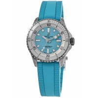 Replica Breitling Superocean Automatic 36 Turquoise Dial Rubber Strap Men‘s Watch A17377211C1S1