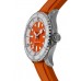 Replica Breitling Superocean Automatic 36 Orange Dial Rubber Strap Women‘s Watch A17377211O1S1