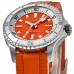 Replica Breitling Superocean Automatic 36 Orange Dial Rubber Strap Women‘s Watch A17377211O1S1