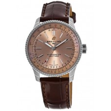 Replica Breitling Navitimer Automatic 35 Copper Dial Brown Women‘s Watch A17395201K1P1