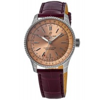 Replica Breitling Navitimer Automatic 35 Copper Dial Burgundy Women‘s Watch A17395201K1P3