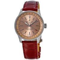 Replica Breitling Navitimer Automatic 35 Copper Dial Red Women‘s Watch A17395201K1P4