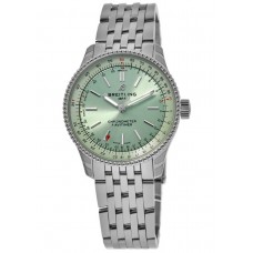 Replica Breitling Navitimer Automatic 35 Green Dial Steel Women‘s Watch A17395361L1A1