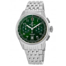 Replica Breitling Premier B01 Chronograph 42 Green Dial Steel Men‘s Watch AB0145371L1A1