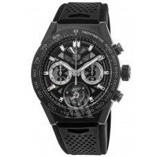 Replica Tag Heuer Carrera Tourbillon Black Titanium Men‘s Watch CAR5A8W.FT6071