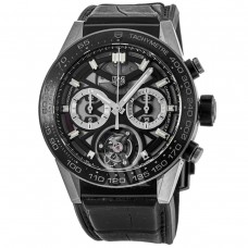 Replica Tag Heuer Carrera Tourbillon Skeleton Automatic Chronograph Dial 45mm Men‘s Watch CAR5A8Y.FC6377-PO